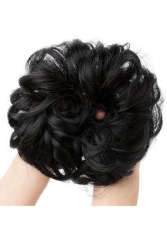 MoonEyes MoonEyes Rubber Hair Bun Hair Piece for women and girls in Black color Synthetic Fiber  - Image 1