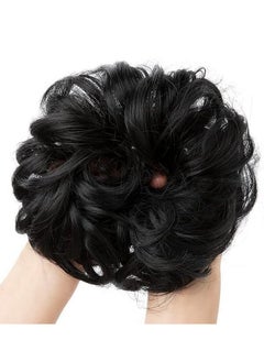 MoonEyes MoonEyes Rubber Hair Bun Hair Piece for women and girls in Black color Synthetic Fiber  - Image 2