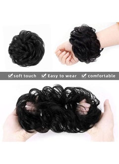 MoonEyes MoonEyes Rubber Hair Bun Hair Piece for women and girls in Black color Synthetic Fiber  - Image 3