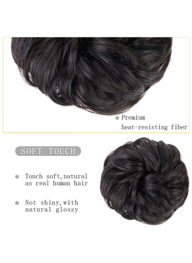 MoonEyes - MoonEyes Rubber Hair Bun Hair Piece for women and girls in Black color Synthetic Fiber - Image 1
