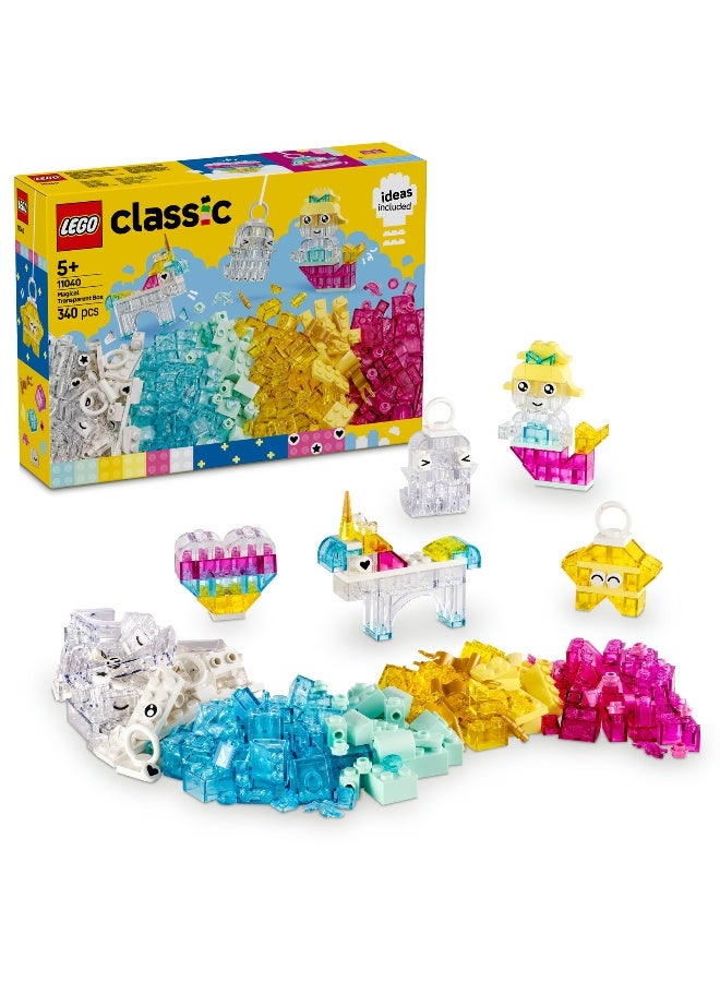 LEGO LEGO Classic Magical Transparent Box 11040 Colorful Brick Set (340 Pieces) - Image 1