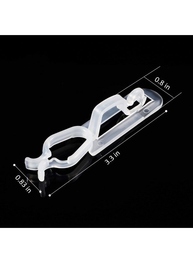 Blulu 150 Pcs Light Clips Hooks, Gutter Hooks, Christmas Shingle Clips Outdoor, All Purpose Compatible With C9 C7 C6 for Roof, Roof Ridge Line, Fence (Clear) - Image 2
