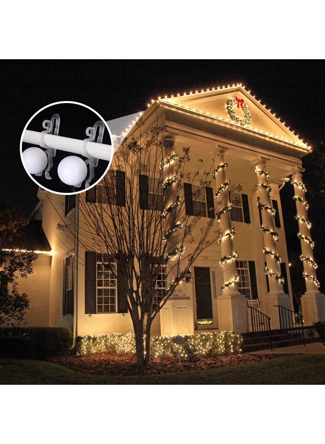 Blulu 150 Pcs Light Clips Hooks, Gutter Hooks, Christmas Shingle Clips Outdoor, All Purpose Compatible With C9 C7 C6 for Roof, Roof Ridge Line, Fence (Clear) - Image 5