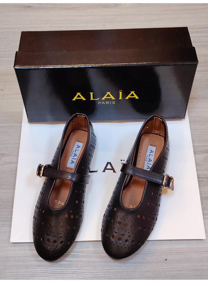 عاليا باريس حذاء باليه نسائي مسطح من ألايا فيين - أسود