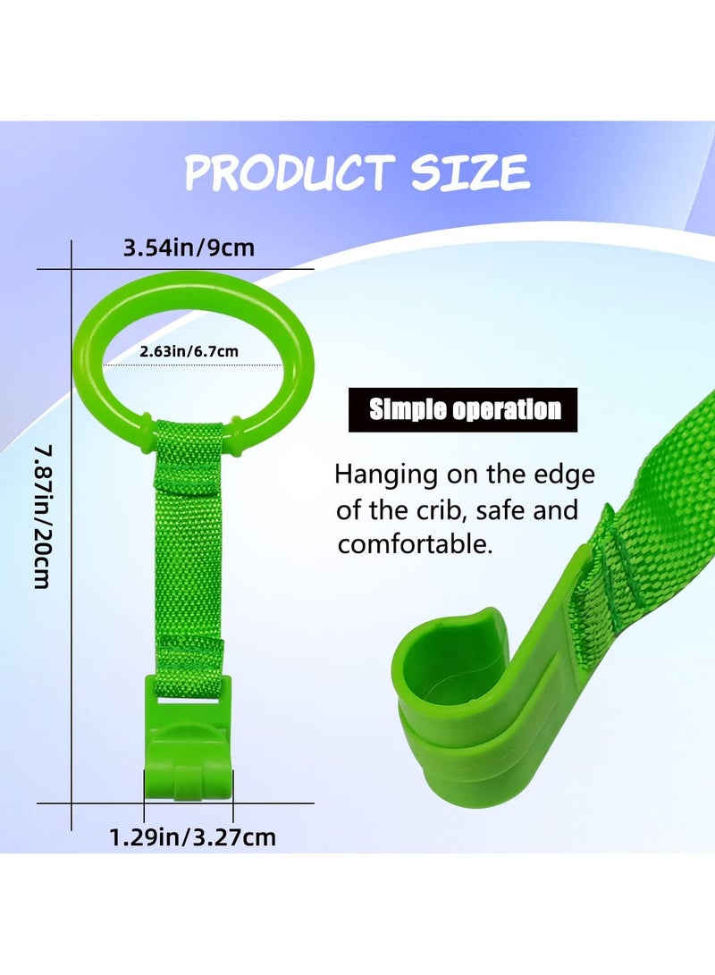 4 PCS Plastic Baby Crib Pull Rings - Kids Walking Exercises Assistant Stand Up Rings for Infant Toddler Practice Tool  - Image 2