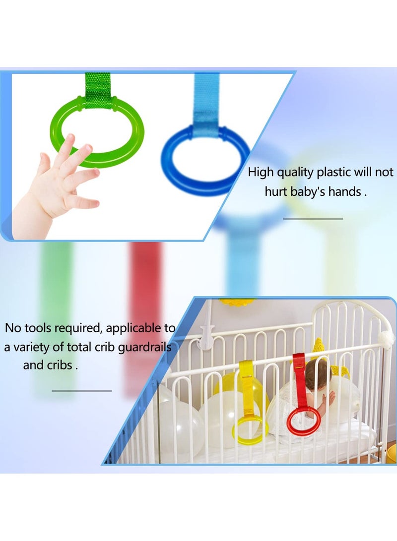 4 PCS Plastic Baby Crib Pull Rings - Kids Walking Exercises Assistant Stand Up Rings for Infant Toddler Practice Tool  - Image 5