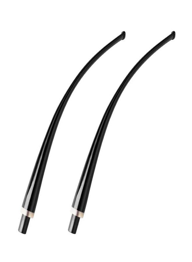 Old fox OLDFOX 2PCS Churchwarden Bent Pipe Stem Replacement with Horn Ring BE0136X2 - Image 1