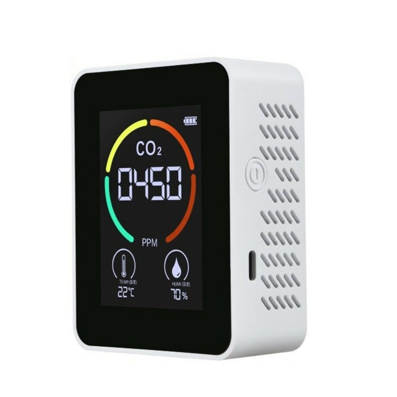 Portable Intelligent Air Quality Detector Home/Office/School Use Multi-Functional Digital Display CO2/Temperature/Humidity Monitor Gases Analyzer - Image 1