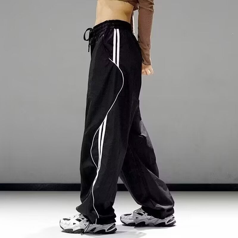 American-Style Striped Sports Pants For Men And Women, Trendy Brand Jogger Casual Loose Wide-Leg Jazz Street Dance Hip-Hop Long Pants - Image 1