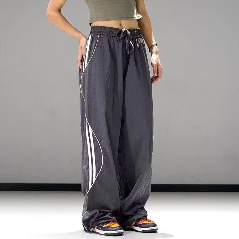 American-Style Striped Sports Pants For Men And Women, Trendy Brand Jogger Casual Loose Wide-Leg Jazz Street Dance Hip-Hop Long Pants - Image 2