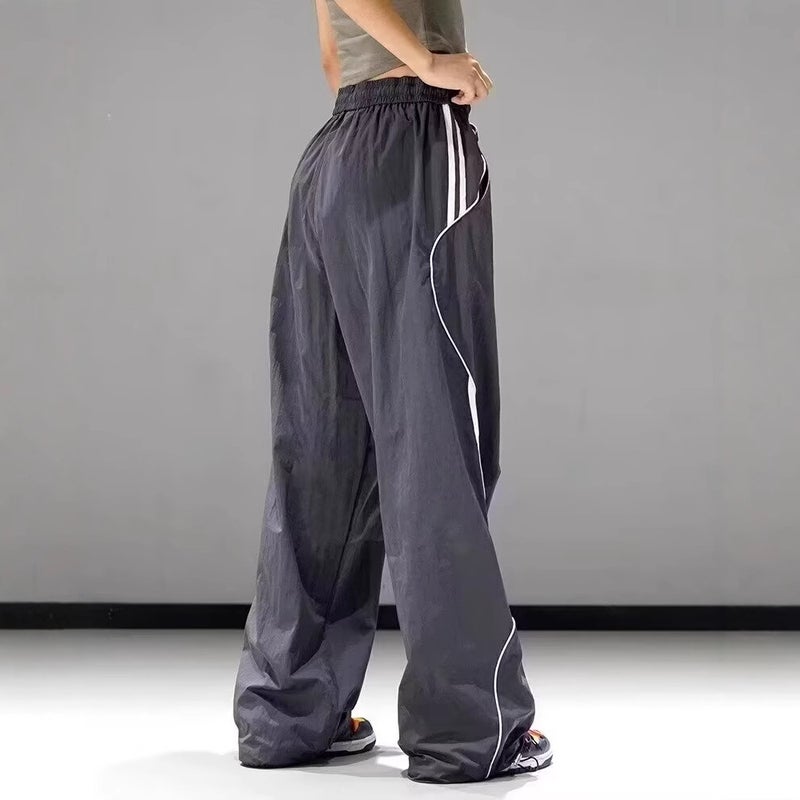 American-Style Striped Sports Pants For Men And Women, Trendy Brand Jogger Casual Loose Wide-Leg Jazz Street Dance Hip-Hop Long Pants - Image 3