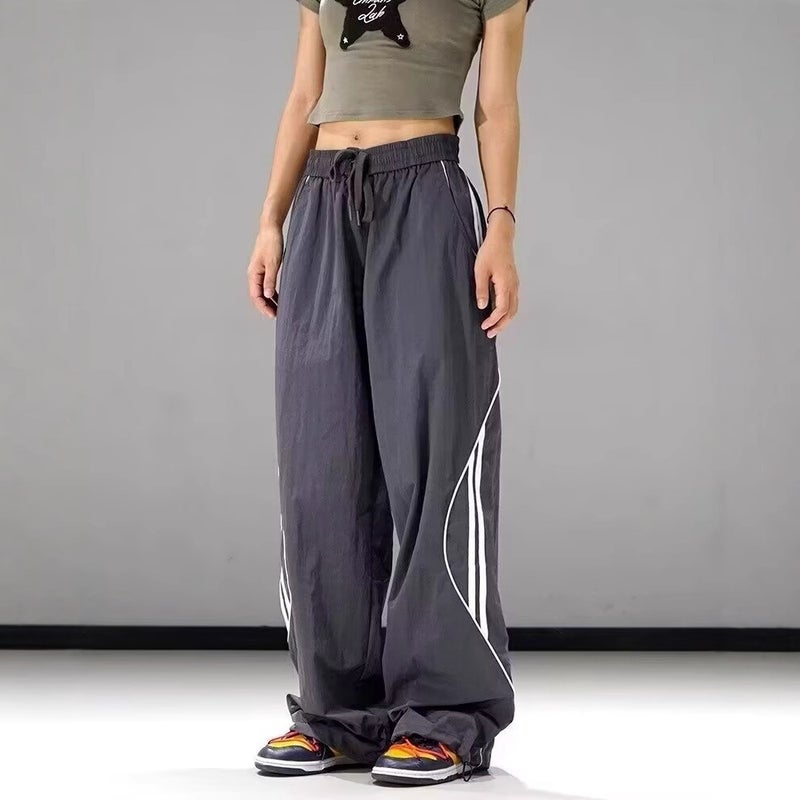 American-Style Striped Sports Pants For Men And Women, Trendy Brand Jogger Casual Loose Wide-Leg Jazz Street Dance Hip-Hop Long Pants - Image 4