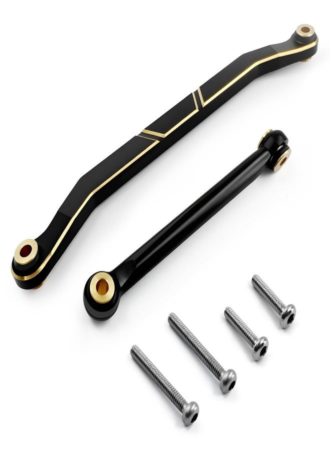 FSDKEDUF Brass Steering Links Set for 1/18 RC Crawler Redcat Ascent-18, Black Coated Upgrade Replacement Parts, High-Tightening Linkage - Image 1