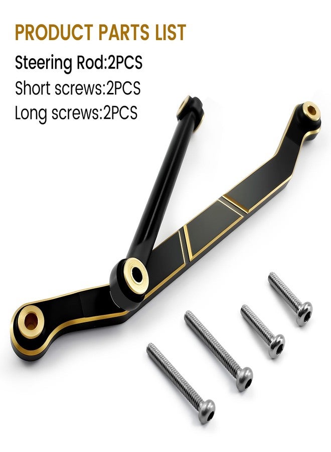 FSDKEDUF Brass Steering Links Set for 1/18 RC Crawler Redcat Ascent-18, Black Coated Upgrade Replacement Parts, High-Tightening Linkage - Image 3