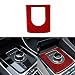 PJFUS Red Soft Carbon Fiber Auto Interior Accessories Car Gear Shift Panel Frame Center Console Trim Decal Decoration Compatible with XE FPACE X761 2016 2017 2018 - Image 2