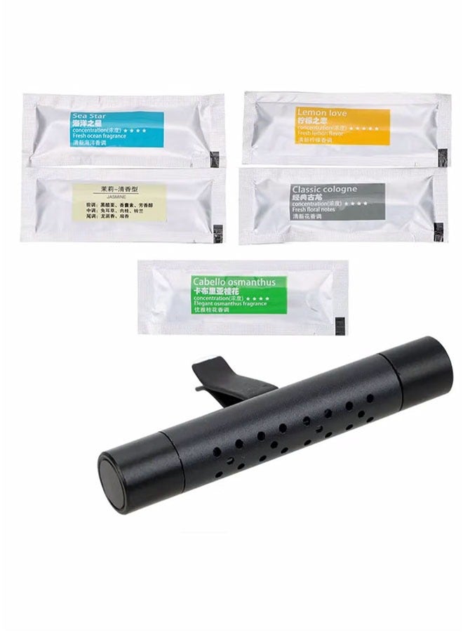 Car Air Fresheners Scents Diffuser Vent Clips Perfume Essential Oil sticks Fro Women Men Automotive Fragrance Decoration Accessories (Black) - Image 1