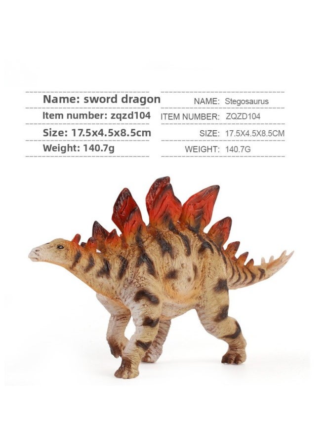 null - Jurassic Simulation Solid Suit Tyrannosaurus Raptors Tyrannosaurus Dinosaur Model Toys-Color:Zqzd104 Jianlong 140.7g - Image 1