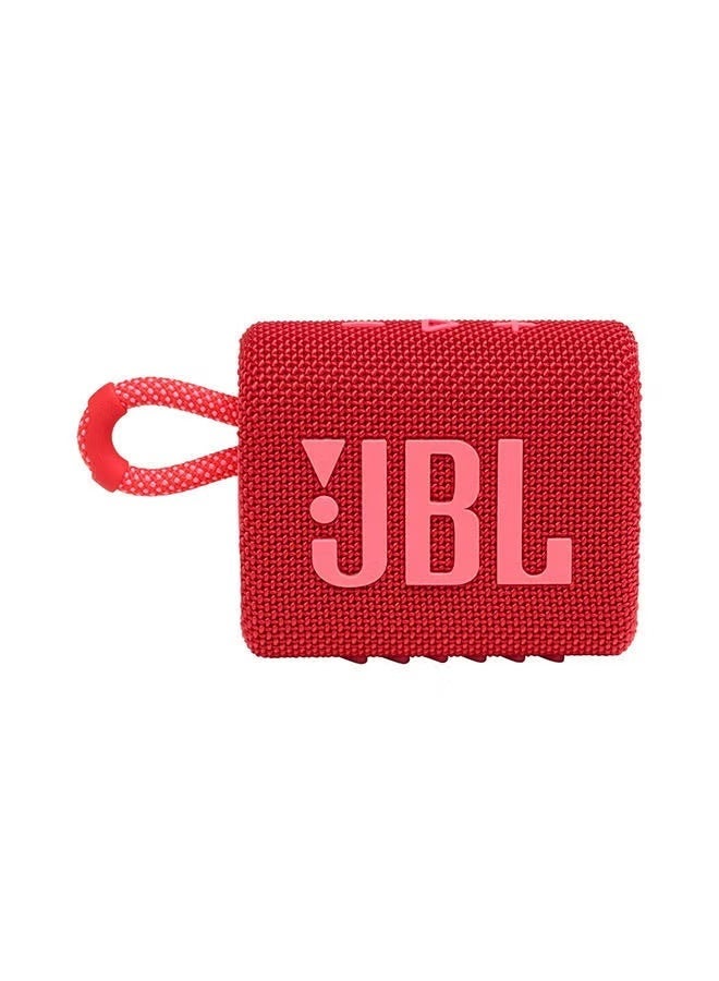 جي بي إل JBL Go 3 Portable Bluetooth Speaker, JBL Pro Sound, IP67 Waterproof & Dustproof, Bluetooth 5.1, Up to 5 Hours Playtime, USB-C Charging, Red JBLGO3RED red - Image 5