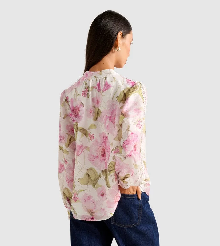 forever new  SIMONA Floral Printed Long Sleeves Top for Women | Best Price UAE
