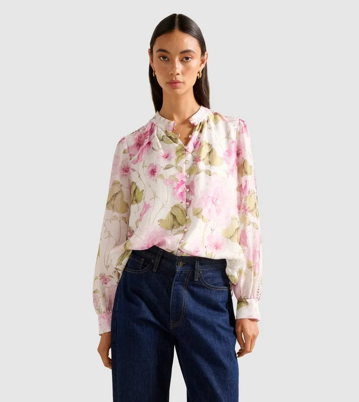 SIMONA Floral Printed Long Sleeves Top