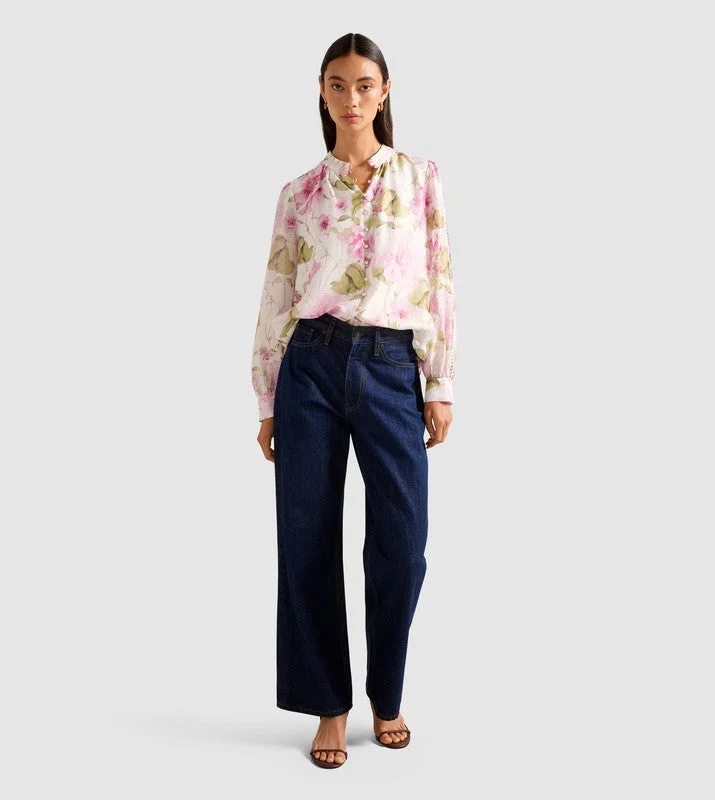 forever new  SIMONA Floral Printed Long Sleeves Top for Women | Best Price UAE