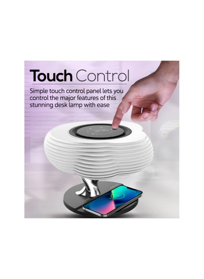 Promet 3-in-1 Cloud Design Wireless Speaker with LED Nightlight and Wireless Charger - Image 2