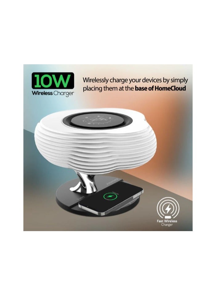 Promet 3-in-1 Cloud Design Wireless Speaker with LED Nightlight and Wireless Charger - Image 3