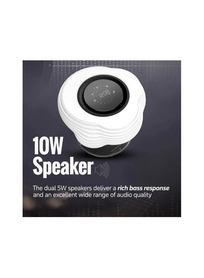 Promet 3-in-1 Cloud Design Wireless Speaker with LED Nightlight and Wireless Charger - Image 4