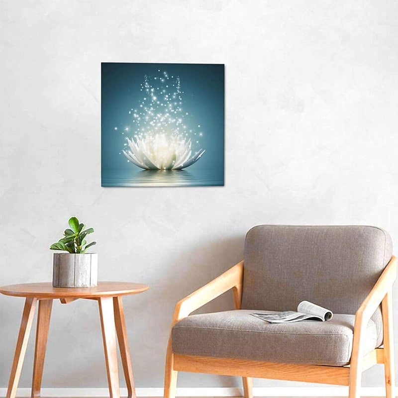 MISOLAXI Blue Lotus Flower Wall Art - Image 3