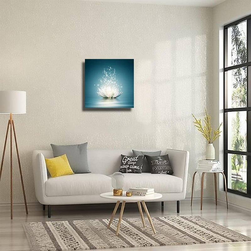 MISOLAXI Blue Lotus Flower Wall Art - Image 4