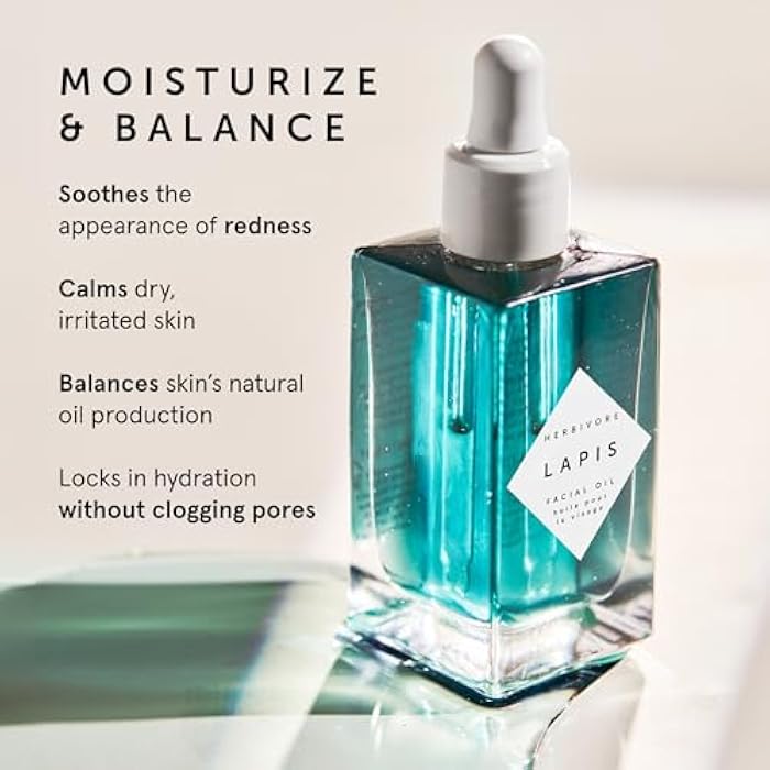 HERBIVORE Lapis Facial Oil | Balances Oil & Soothes Redness with Blue Tansy & Squalane | Safe for Oily & Acne Prone Skin, Non-Comedogenic, Vegan - Image 2