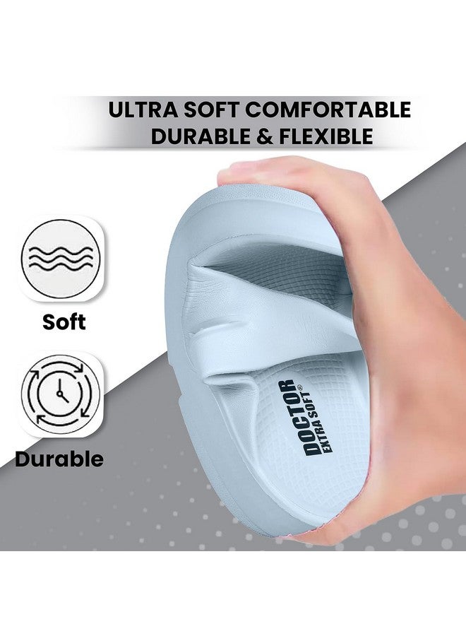 DOCTOR EXTRA SOFT DOCTOR EXTRA SOFT Women's Classic Ultra Soft Flip Flops/Slippers With Cushion Footbed Adult | Comfortable & Light Weight| Anti-Skid| Waterproof & Everyday Slip-On Ladies/Girls D-510, Light Grey,6 UK - Image 5
