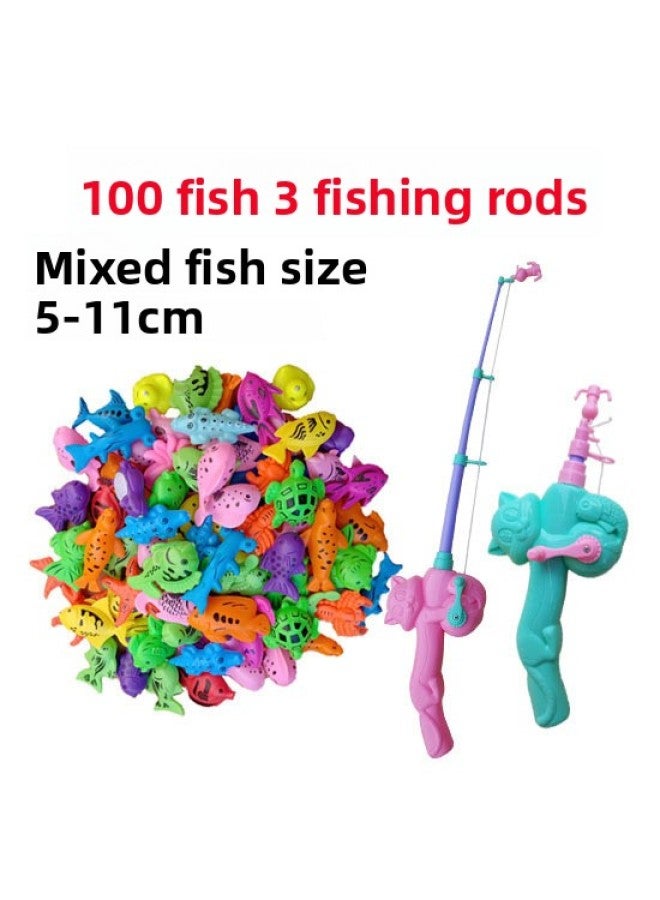 Fishing Pond Kidsren's Toys Magnetic Fish Bulk Fake Fish Magnet Fish Baby Playing In The Water Small Fish Square Stall Plastic Fish