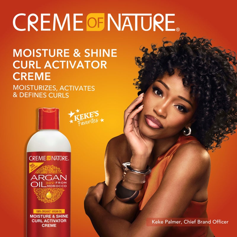 Creme of Nature كريم كريم الطبيعة للترطيب واللمعان، ينشط ويحدد التجاعيد، مضاد للتجاعيد، تركيبة مرطبة بزيت الأركان من المغرب، 12 أونصة - Image 2