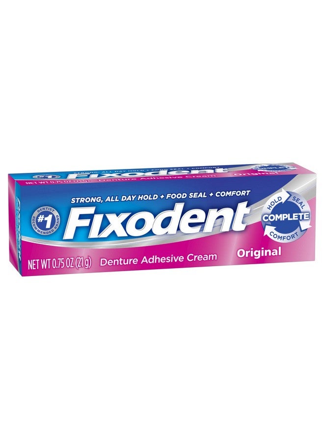 فكسودنت كريم فيكسودنت لاصق طقم الأسنان، أصلي، قوي وثابت لفترة طويلة - 0.75 أونصة