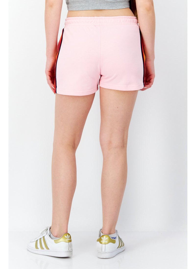 Ocean Pacific Women Embroidered Logo Basic Shorts, Pink Combo - Image 5