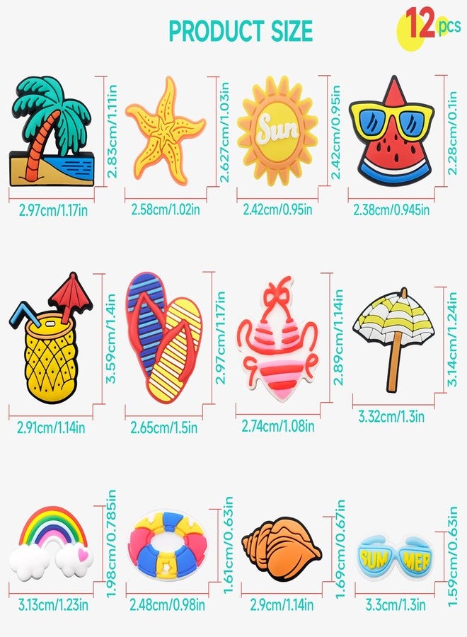 Yonuni 12pcs Charms for Bogg Bag,Accessories for Bogg Bag,PVC Beach Charms for Simply Southern Totes,Insert Decorative for Handbag Beach Tote Bag - Image 3