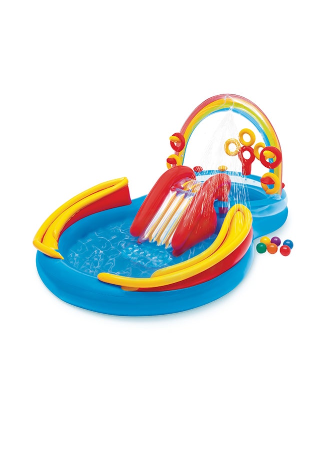 INTEX Rainbow Ring Play Center Inflatable 297x193x135cm - Image 1