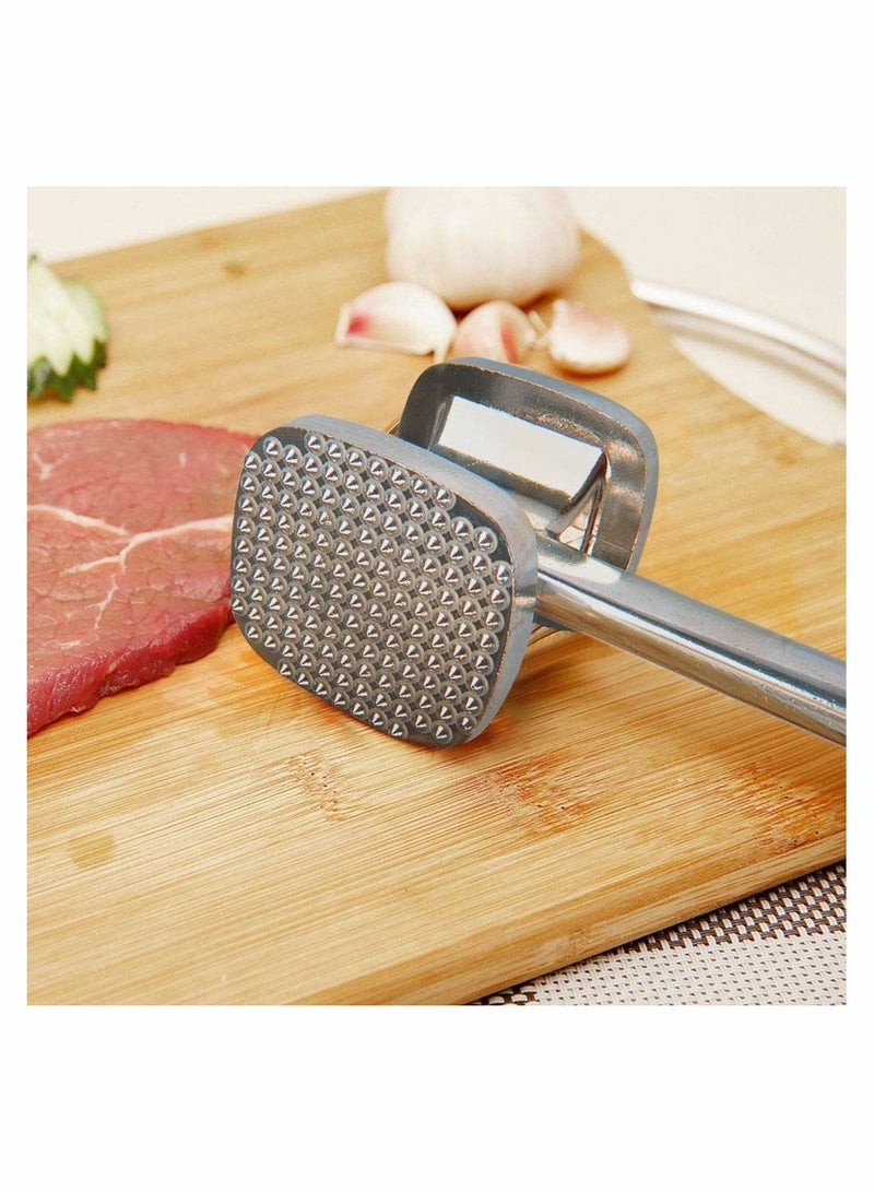 Excefore Convenient Meat Tenderizer Hammer For Steak Chicken Fish Pork Good Grips Double side Heavyweight Metal Meat Tenderiser Pounder Mallet Perfect Kitchen Tool and Perfect - Image 3