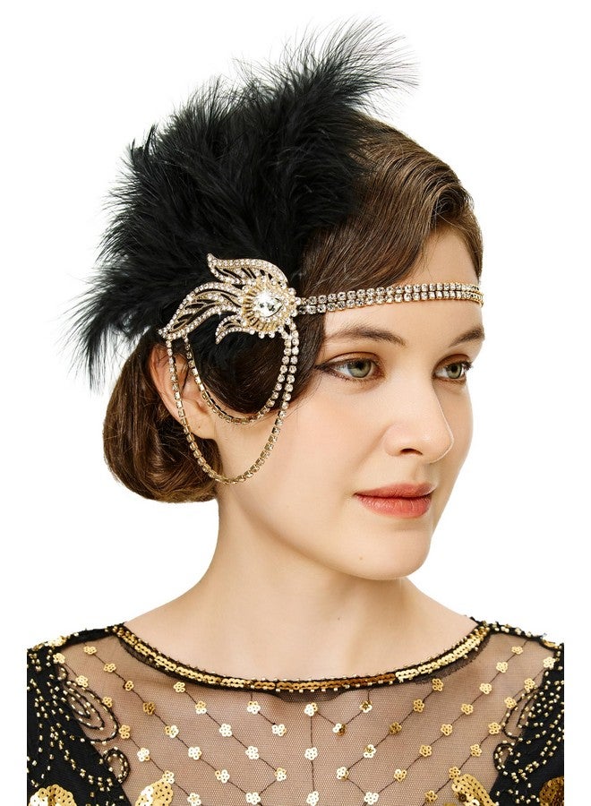BABEYOND Flapper Headpiece For Women Flapper Feather Headband 1920S Gatsby Headpiece Vintage Accessories For Women - Image 1