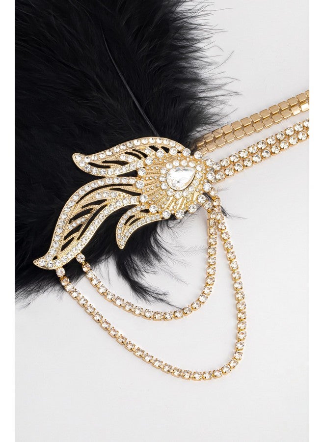 BABEYOND Flapper Headpiece For Women Flapper Feather Headband 1920S Gatsby Headpiece Vintage Accessories For Women - Image 2