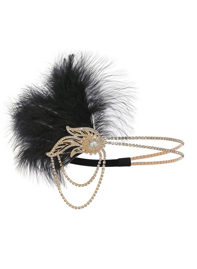 BABEYOND Flapper Headpiece For Women Flapper Feather Headband 1920S Gatsby Headpiece Vintage Accessories For Women - Image 3