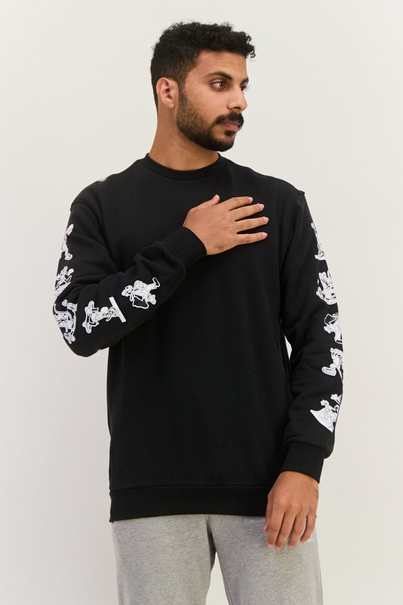 adidas Originals Men Sportswear Fit Long  Sleeves Outdoor Sweatshirt, Black  - Image 1