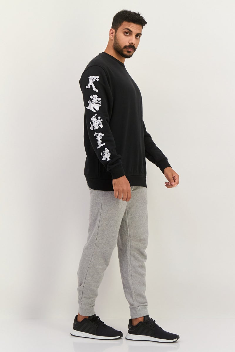 adidas Originals Men Sportswear Fit Long  Sleeves Outdoor Sweatshirt, Black  - Image 4