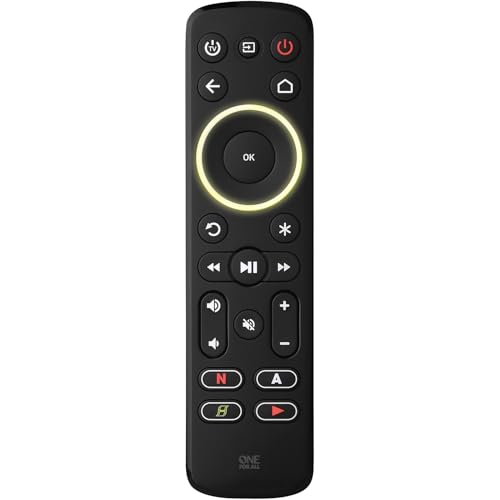 One For All Streamer Remote (New, in Retail Packaging) – Controls up to 3 Devices - (IR) - Control Your Streamer Box, TV and Sound bar – Learning Feature - Backlit Keys - Black – URC7935 - Image 4