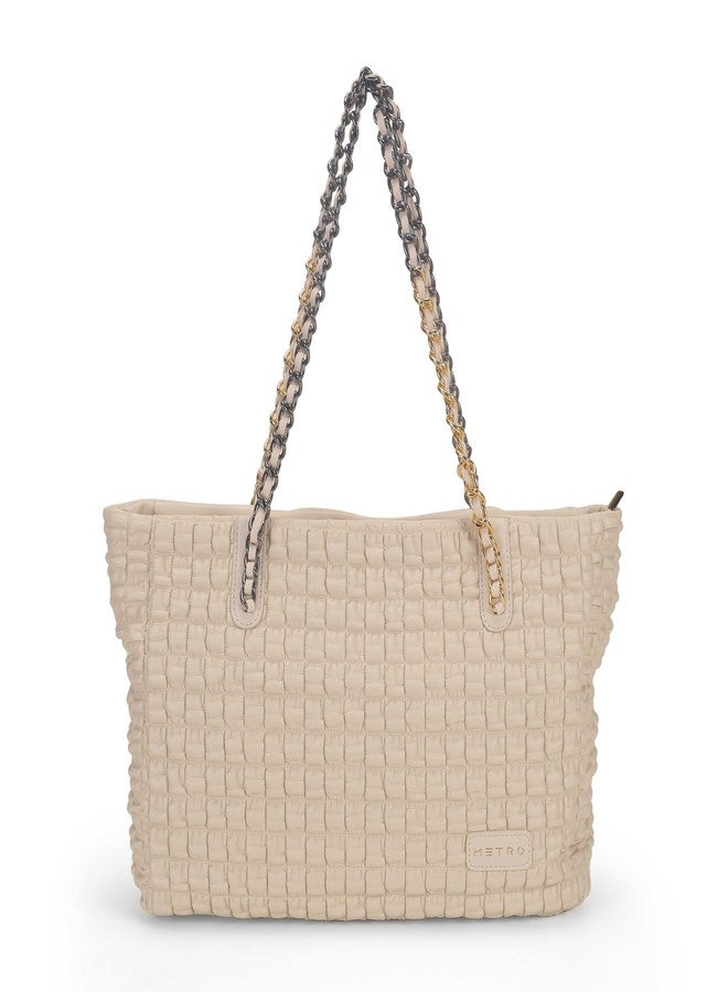 Metro Celeste Tote Handbag-Off-White(66-734) - Image 1