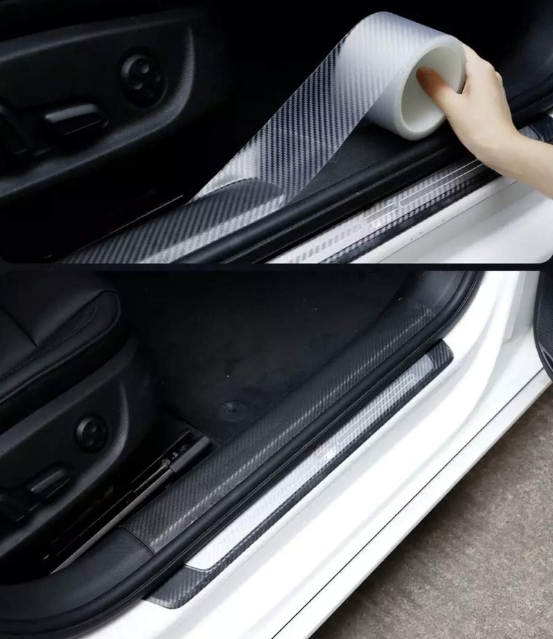 Automaze Car Door Universal Edge Guard Clear Door Sill & Trim Protector, Vinyl Protection Film/Tape, Fit for Most Cars (Carbon White, 5cm X 16Ft) - Image 5