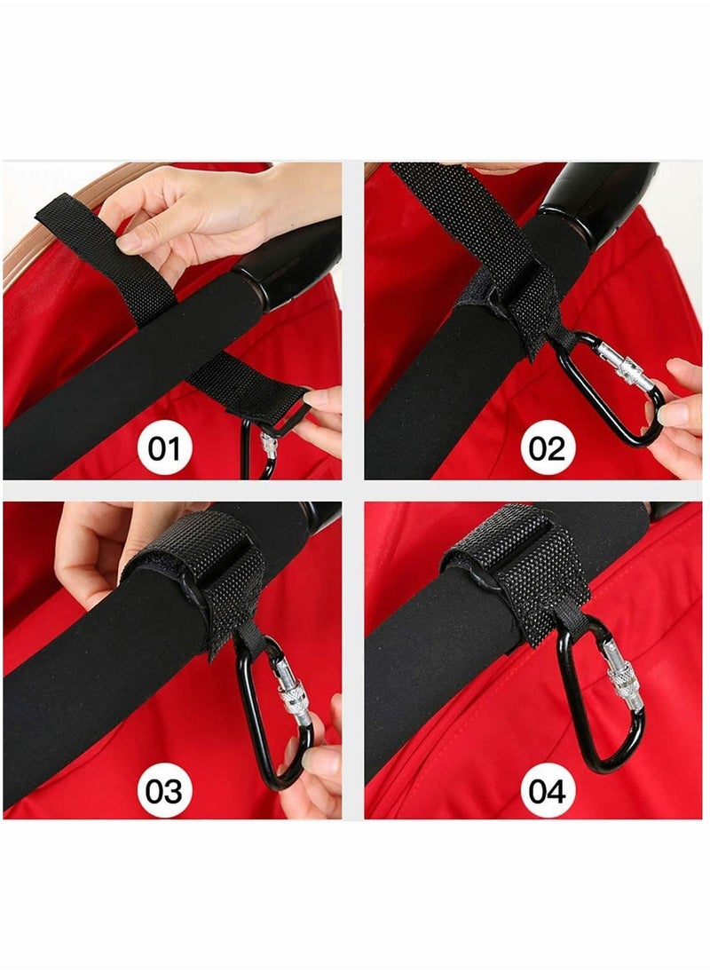 KASTWAVE - Buggy Pram Clips, Convenient Stroller Hooks Hook Your Baby Items, Shopping Bags Safely on Your Pushchair or Stroller Clip Your Handbag or Baby Change Bag to Your Pram, 2 Pack - Image 1