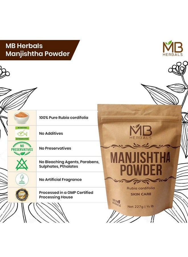 MB Herbals Manjishtha Powder 227g | DIY Face Pack | Free from preservatives | Paraben Free | Sulphate Free | No fillers - Image 5