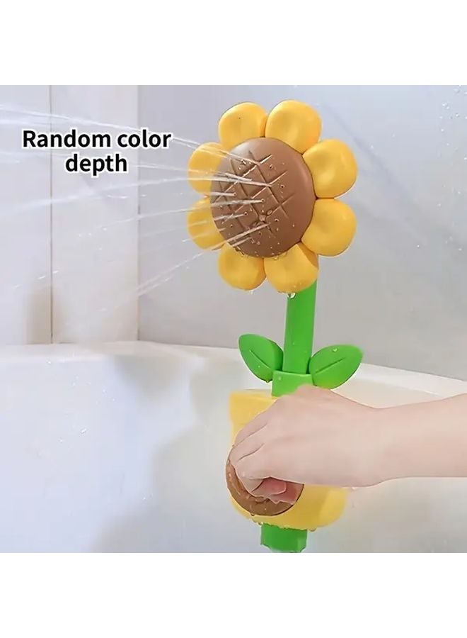 Yellow Sunflower Bath Toy For Babies Develop Motor Skills - Image 1